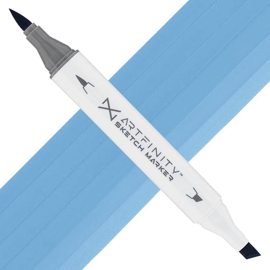 Artfinity Sketch Markers - Fresh Blue B7-4, Vibrant, Professional, Dye-Based Alcohol Markers for Artists, Drawing, Travel, & More