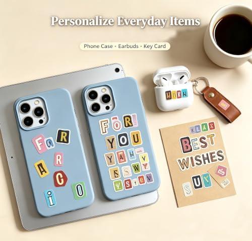 Letter Stickers 1388PCS Alphabet Sticker Scrapbook Supplies (Set A 1388PC)