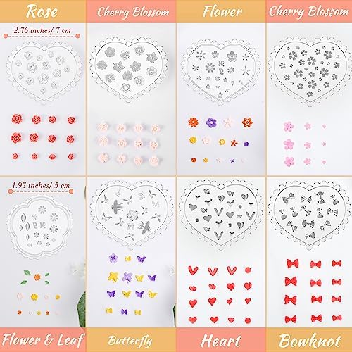 Tanlade 14 Pcs Polymer Clay Molds & Cutters - 6 Sizes Hoop Guides with 30 Pcs Studs Earrings for Jewelry Making