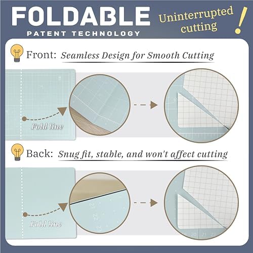 iMAT Flip Cutting Mat Note A3 Foldable Double-Sided Rose Pink