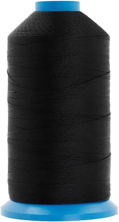 Mandala Crafts Size 138 420D T135 Black Combo Bonded Nylon Thread, 5000 YDs