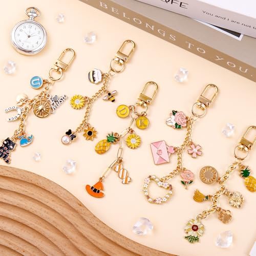 Wurosi 24 Set Lip Gloss Keychain Making Kit with Gift Packaging Supplies