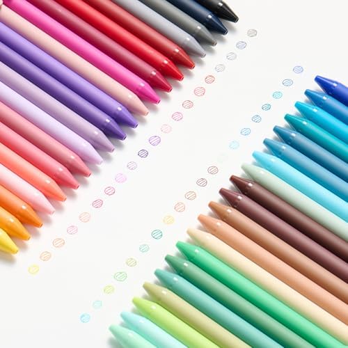 Kaco PURE Colored Gel Pens 0.5mm 40 Pieces Set Comfort Grip Quick Drying
