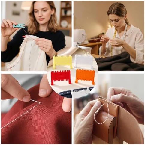 4Pcs Clip-On Sewing Ruler Set – 1.5mm/2mm/3mm/4mm for Edge Stitch Lock