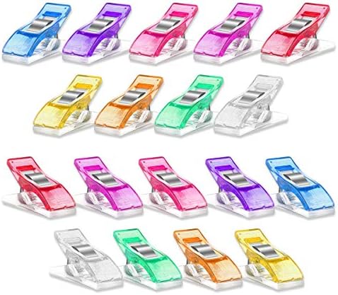 Yalis 100 Pcs Premium Sewing Clips Multipurpose Sewing Accessories Quilting Supplies Crafting Tools, Assorted 9 Bright Colors (A)