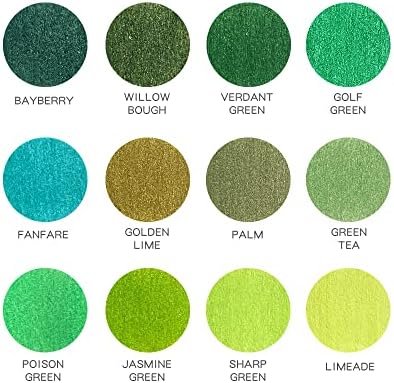 12 Green Colored Pencils Oil Based, Pre-sharpened Wooden Color Pencils Set