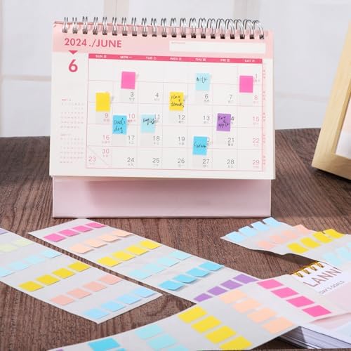 480 Pcs Sticky Index Tabs, Colored Book Tabs for Notebooks, 0.5×1inch
