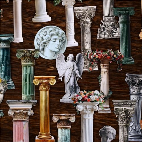 60 Pcs Vintage Roman Column and Greek Statue Aesthetic Stickers