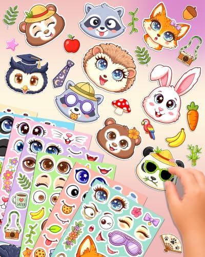 Animal Stickers for Kids Toddlers Create a Face Sticker DIY Party Favors