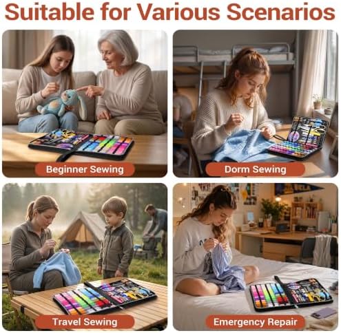 Snayurch Sewing Kit for Adults with Heavy Duty Fabric Scissors,38XL Thread