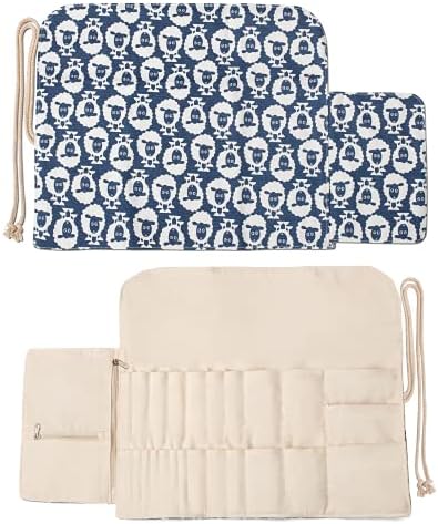 Teamoy Knitting Needle Crochet Hook Case Organizer Holder(up to 11"), Sheep
