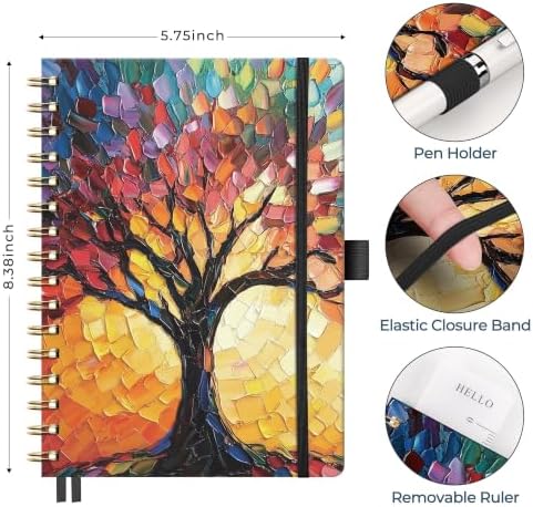 AHGXG Spiral Journal Notebook, 160 Lined Pages, A5 Size (5.7'' x 8.3'')