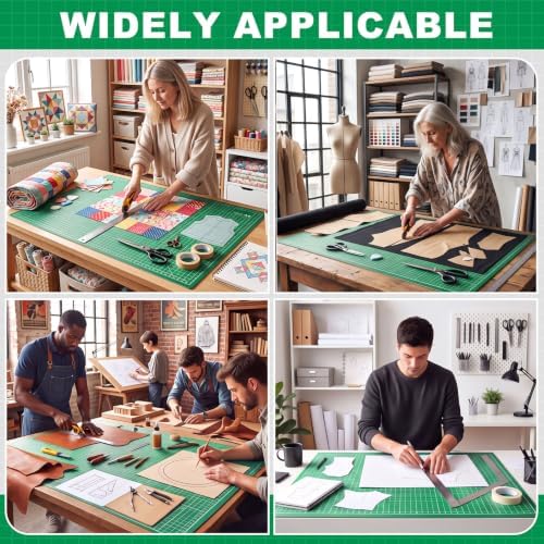 Pangda 1 Pcs 36 x 48 in Large Self Healing Cutting Mat for Sewing, Light | Thick Double Sided Mats for Sewing Quilting Fabric, with Precision Grid, Reusable Craft Work Surface
