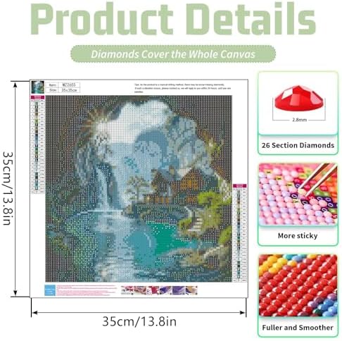 Xylogist Beautiful Landscape Diamond Art Kits for Adults 14X14 Inch