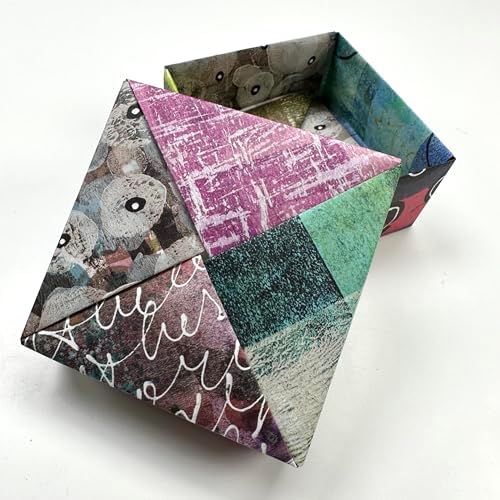 Yasutomo Origami Painted Paper Hodge Podge with 6 Patterns and 24 Sheets, Size 5 7/8” Square, Arts and Crafts Supplies