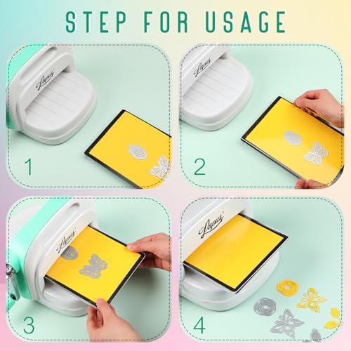 Threehoney 3 Pcs Die Cutting Plates 6" x 9" Magnetic Shim Cutting Plates | Magnetic Shim with Card Grids for Alignment, 2 Clear Acrylic Plates, Fits Embossing Machines Crafts Pad Accessory