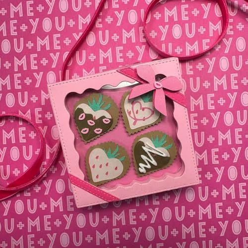 KSCRAFT 2024 November Valentine Release Metal Cutting Dies Stencils for DIY Scrapbooking Decorative Embossing DIY Paper Card (Strawberry Dessert Box)