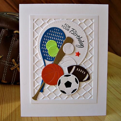 Sports Tennis Basketball Football Metal Cutting Dies for Card Making