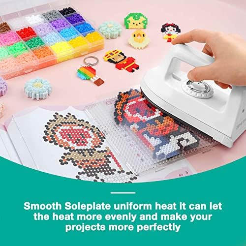 Mini Crafts Iron Handy Heat Press Machine Kit Portable with PVC Doormat for Heat Transfer, Charging Base Accessories for DIY T-Shirt Shoe Bag Vinyl Projects