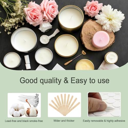 DINGPAI Natural Soy Wax for Candle Making, 5lb Organic Soy Wax Flakes