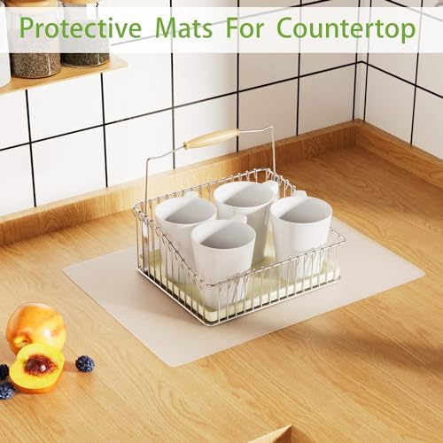 Silicone Countertop Protector Mat: Clear Dual-Sided Non-Slip Sheet