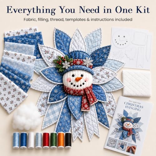 Daily Partner Quilted Christmas Door Hanging DIY Sewing Kit (G)