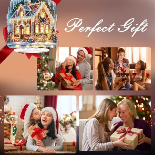 Christmas Diamond Art Kits for Adults,Gingerbread House Diamond Painting