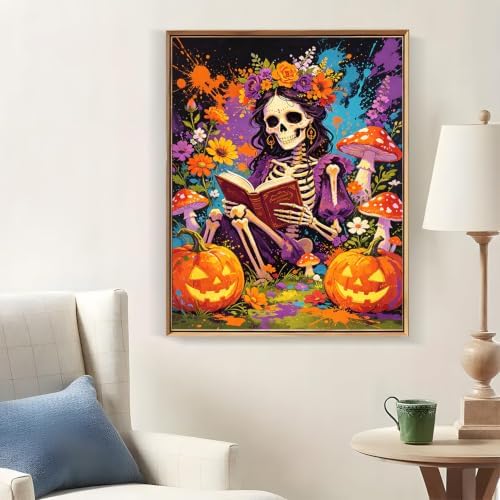 Tabszca Halloween Skull Paint by Numbers Kit for Adults 16 X 20 Inch