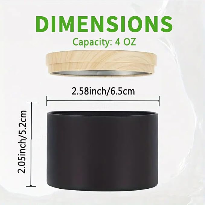 ABK 4oz Black Candle Tins,24 PCS Candle Jars with Lids for Candle Making