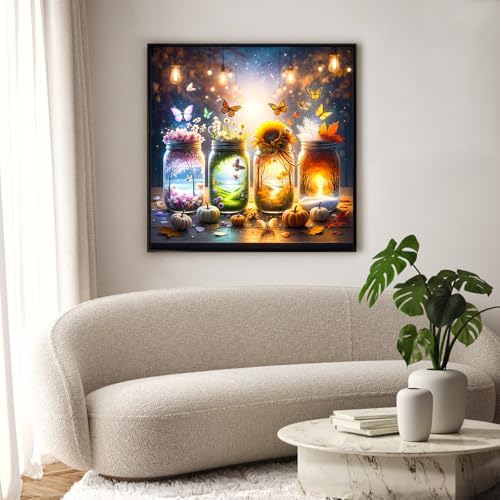 Diamond Art Kits for Adults & Beginners, Flower Bottle Diamond Painting Kit