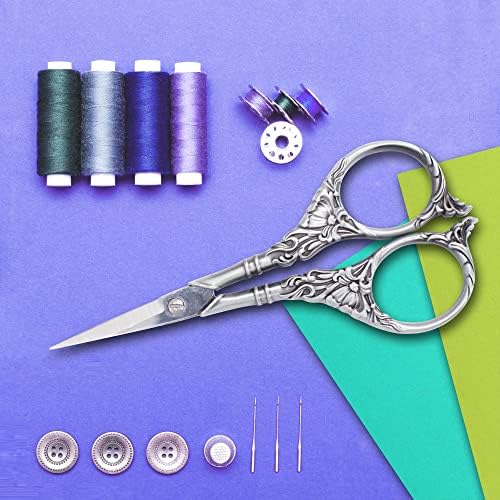 BIHRTC Embroidery Sewing Scissors Stainless Steel for Cross Stitch Cutting