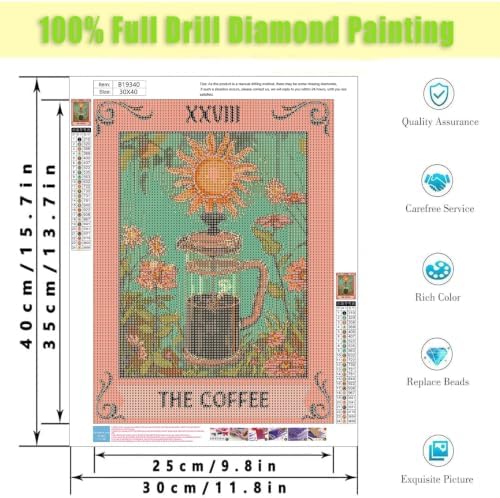 3 Pack Diamond Art Kits for Adults,Tarot Diamond Painting Kits 12x16 Inch