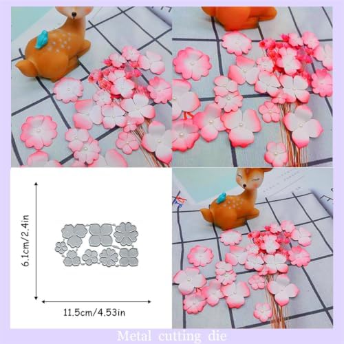 Cutting Dies Metal Stencils Scrapbooking Tools DIY Embossing Template for Paper Card Making Album Arts Crafts Supplies (Flowers-11.5x6.1cm)