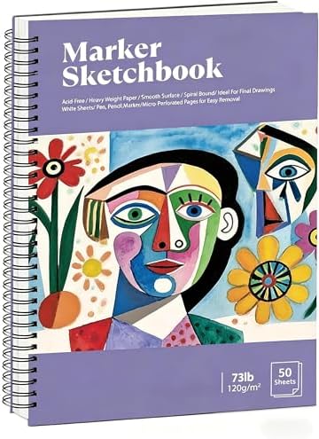 7.6 × 10 in Marker Paper Pad 50 Sheets, 120gsm, Spiral Bound