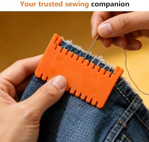 4Pcs Clip-On Sewing Ruler Set – 1.5mm/2mm/3mm/4mm for Edge Stitch Lock