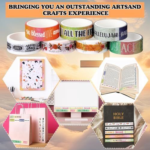 24 Rolls Christian Washi Tape Gifts for Bible Journaling, Vintage