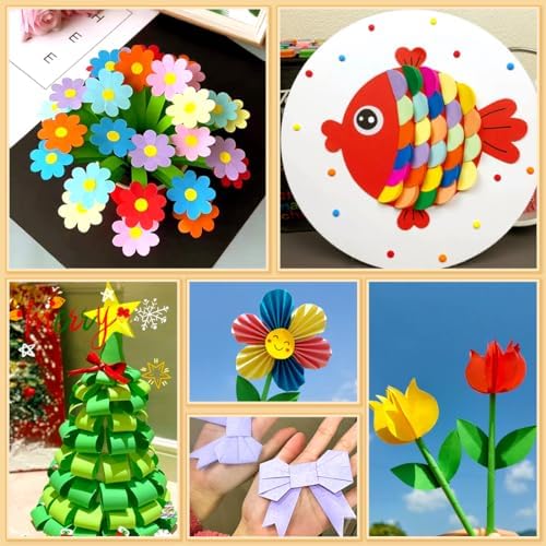 Praisebank White Origami Paper, 220pcs 6x6inch, Double Sided Color, Origami Paper Kit for Crafts, Origami Kit.
