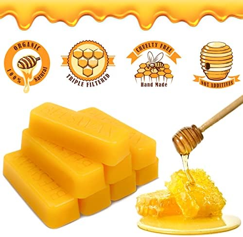 TRINIDa 24 oz Yellow Beeswax Bars, Natural Organic Beeswax Block 24 PCS, Bees Wax Candle Making, Beeswax for Candle Making, Bees Wax Making for Skincare, Lip Balms, Lotions, DIY Cosmetic Grade Gift
