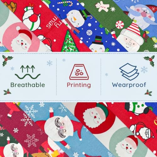 Aubliss 8pcs Fat Quarter Fabric Bundles (100% Cotton - 20'' x 20'')