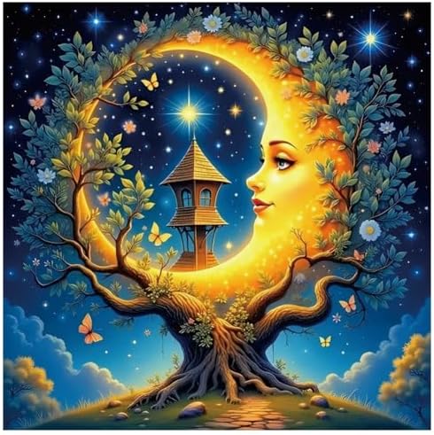 KUKUDEM Tree Diamond Painting Kits for Adults, Diamond Art Kits 12×12inch