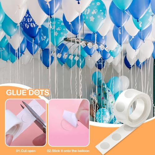 gegemaoyi 1000Pcs Clear Glue Dots Double Sided Adhesive Points for Balloons Craft Decor