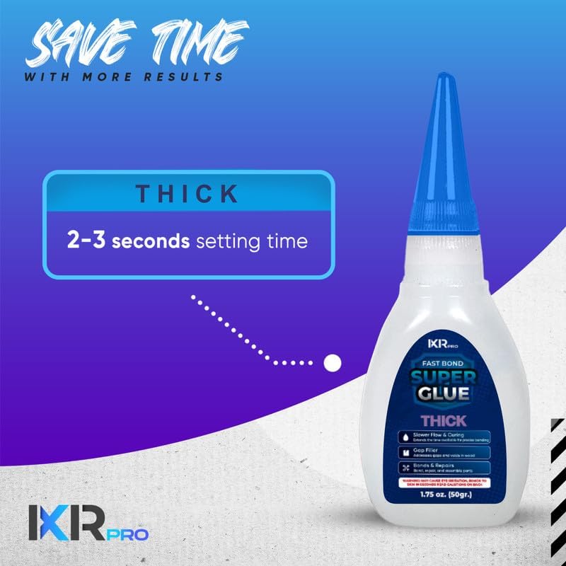 Thick CA Glue, Super Glue, Cyanoacrylate Adhesive, 12 Pcs 1.75oz Repair kit