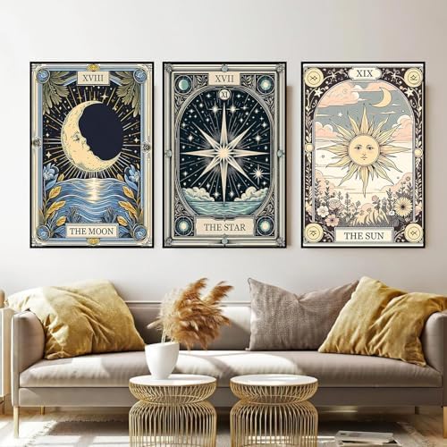 Axquilon 3 Pack Framed Paint by Numbers Kit for Adults 8x10in