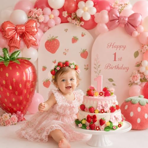 Strawberry Silicone Mold 4Pcs 3D Strawberry Fondant Mold