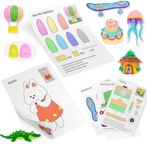 SONGTIY 3D Printing Drawing Template, 20 Sheets 3D Printer Paper Stencils