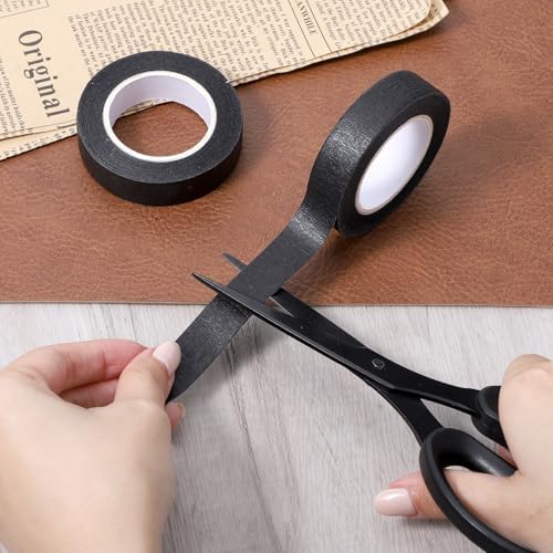 2 Roll Black Washi Tape 0.59 Inch x 14 Yards Self Adhesive Masking Sticker Border Masking Tapes for Assisting and Decorating Paintings Holiday Gift Boxes Scrapbooks DIY Art Craft Wrapping Decoration