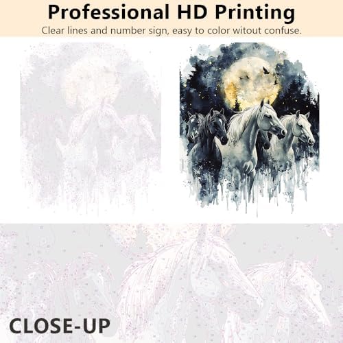 TUMOVO Animal Paint by Numbers Gift for Adults Hors