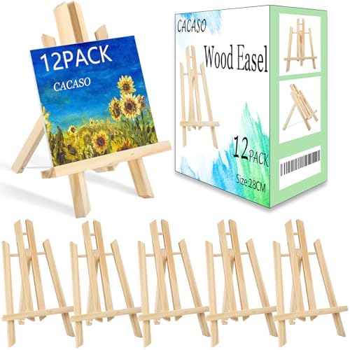 12 Pack Tabletop Easel, 11.8 Inch, Wood