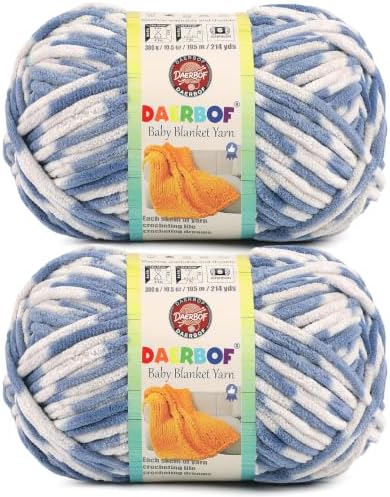 6 Super Bulky Blanket Yarn for Crocheting - Chunky Chenille Variegated Yarn