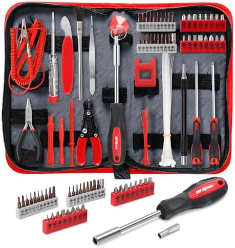 Hi-Spec Electronics Repair & Opening Tool Kit for Laptops Devices Computers | 56pc, everyday fixes made easier, organized portable storage, beginner-friendly selection, apartment and office tasks, tidy